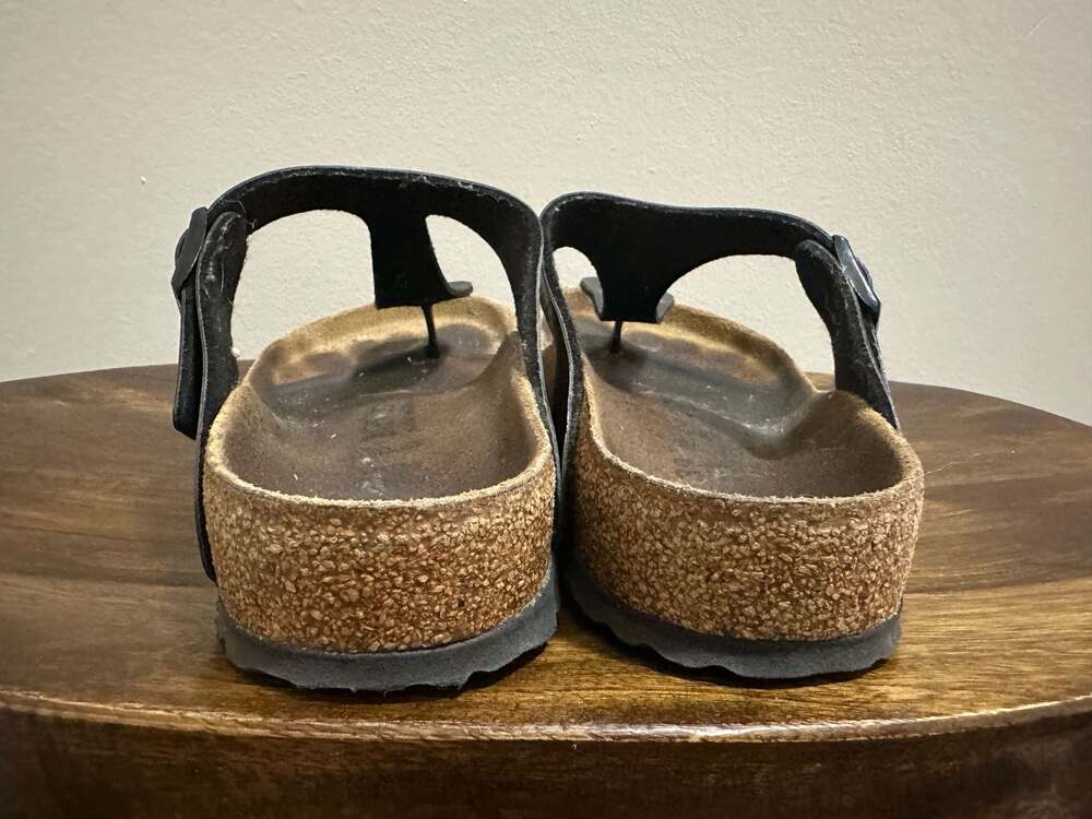 Birkenstock Gizeh Birko-Flor Thong Sandals in Black size 39 B1 - Picture 5 of 6
